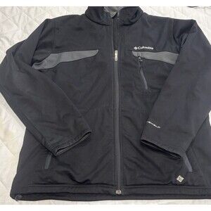 Columbia Mens Sz L Omni Shield Full Zip Jacket Black Gray